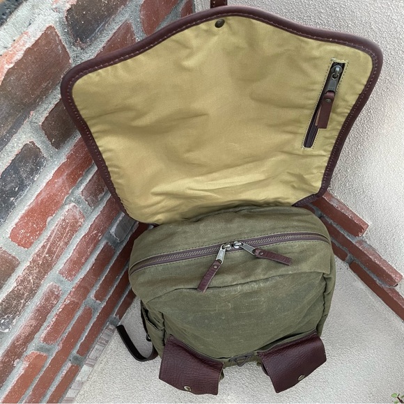 🆕 Mission Mercantile Leather Goods CAMPAIGN WAXED CANVAS BACKPACK | All Purpose - Picture 12 of 15